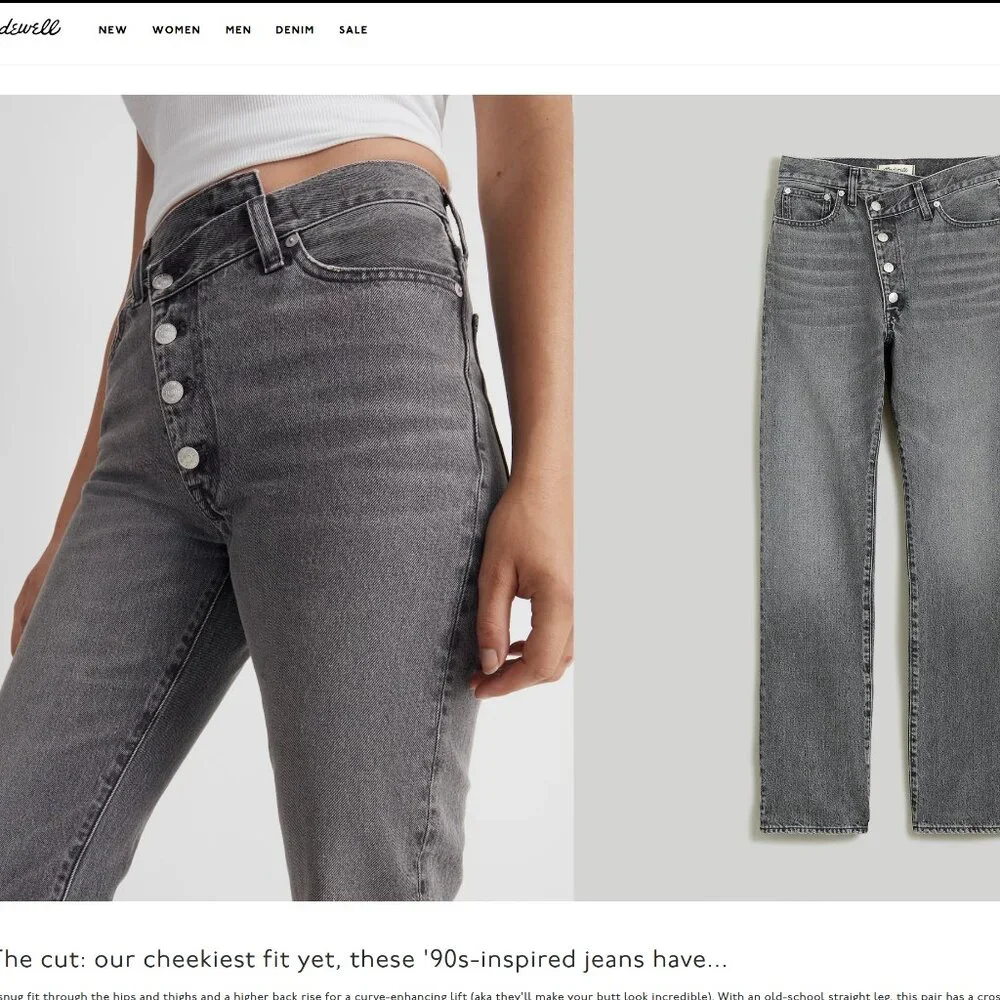 Madewell The '90s Straight Jean - Gray Size 30 - Picture 3 of 10